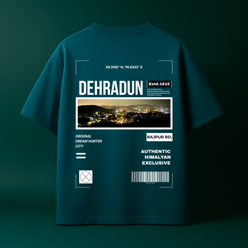 CITIDRIP Dehradun Coordinates Oversized T-Shirt