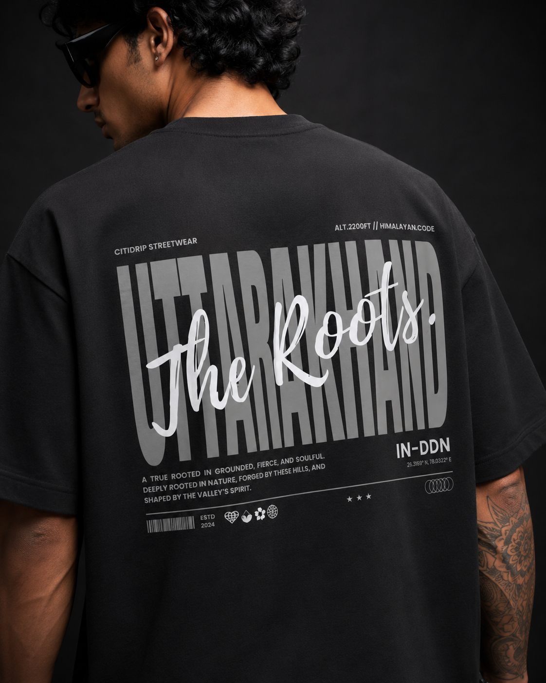 Uttarakhand The Roots Oversized T-Shirt