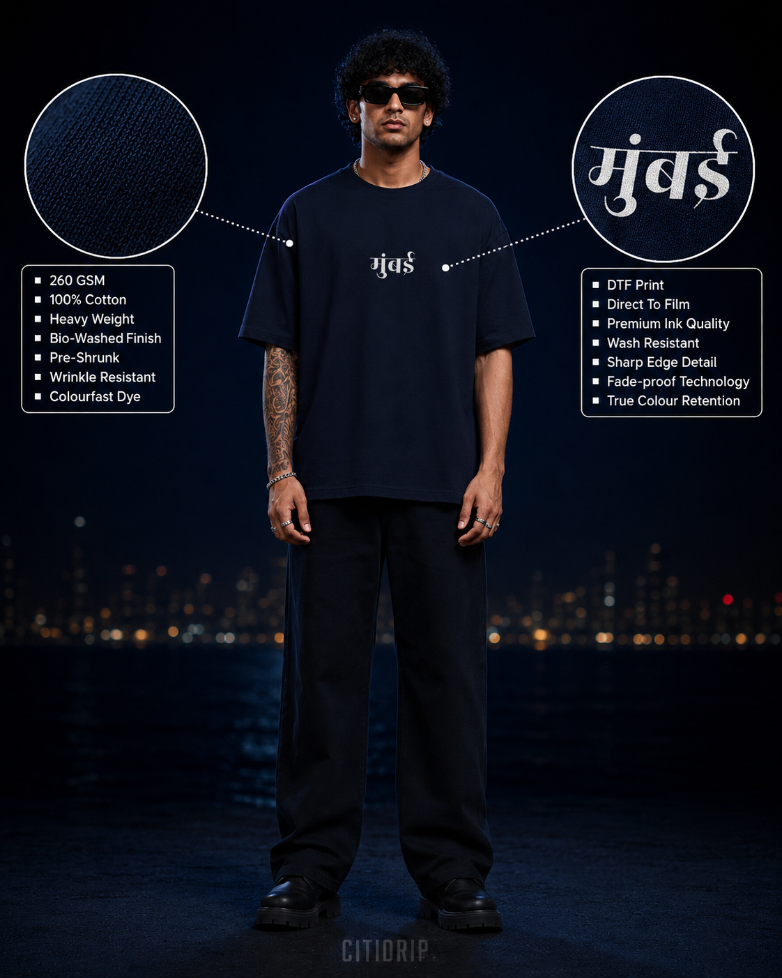 Mumbai Wave Dream Oversized T-Shirt