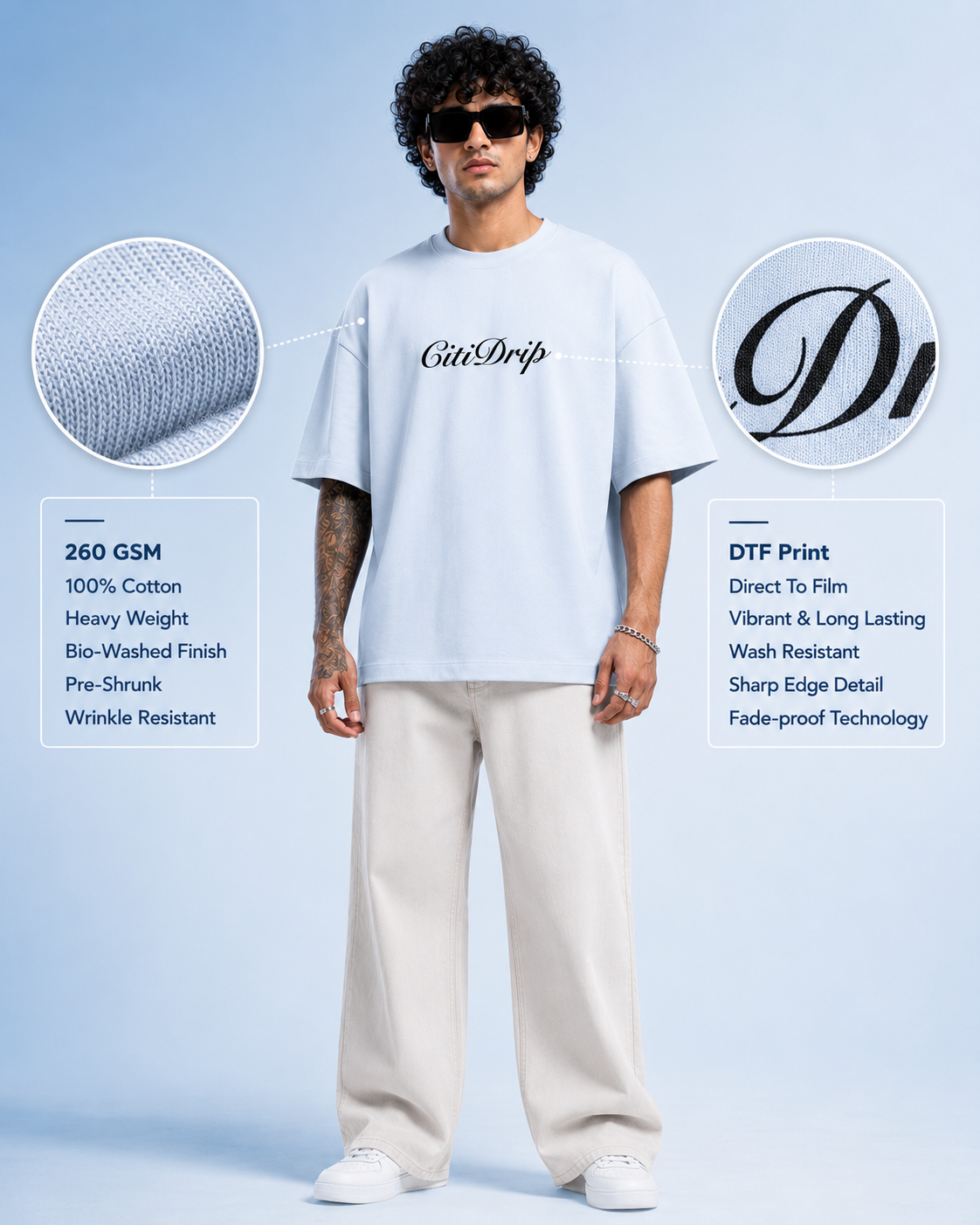 Dehradun City Map Oversized T-Shirt