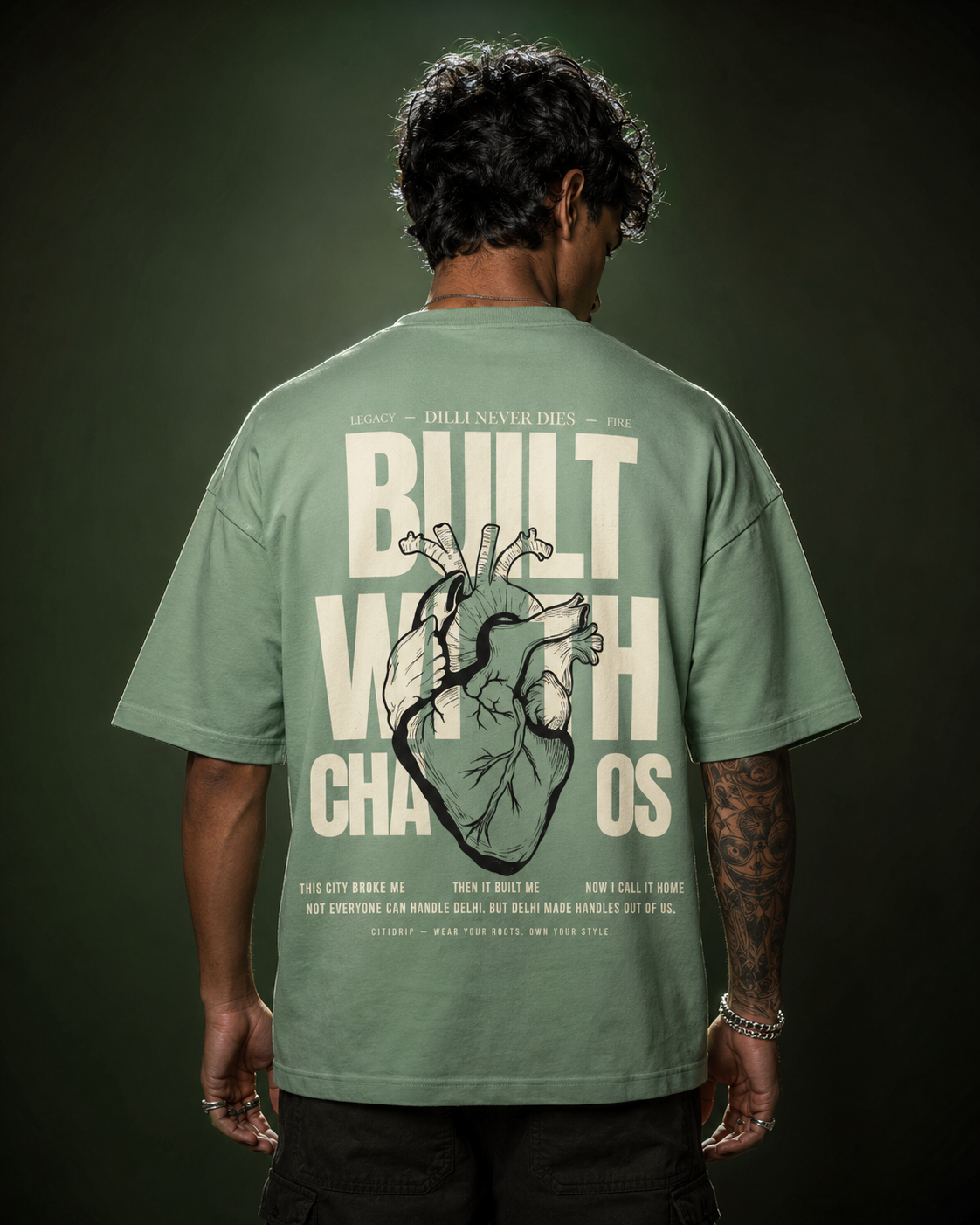 Delhi Built With Chaos Oversized T-Shirt