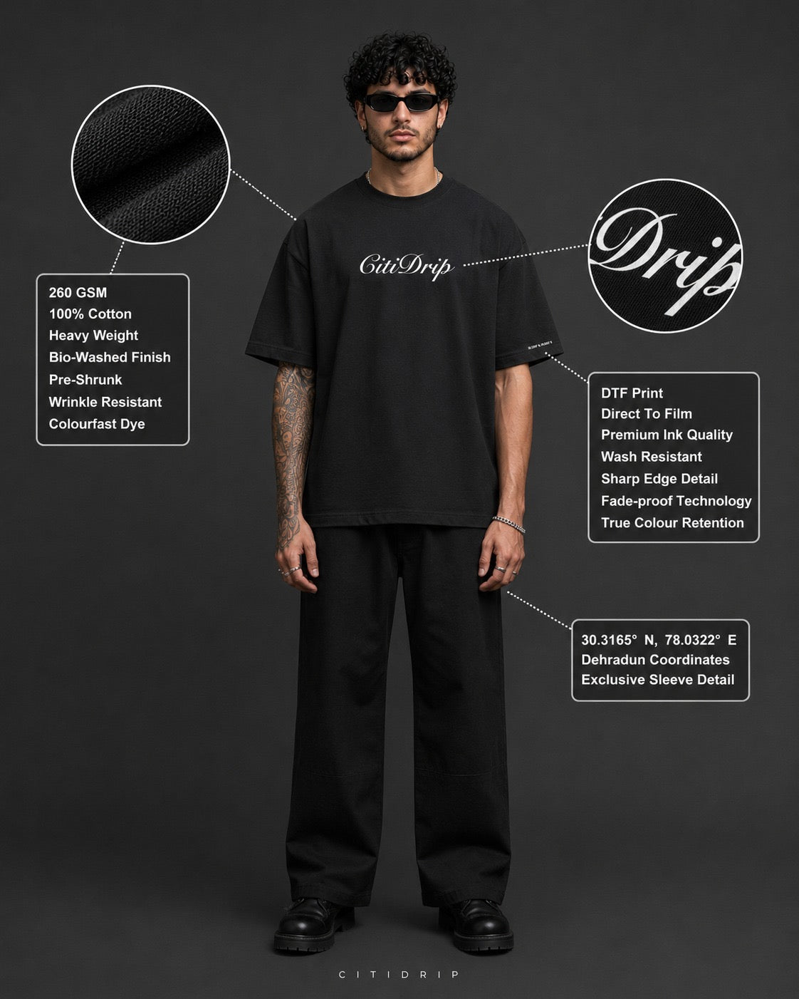 Dehradun Coordinates Oversized T-Shirt